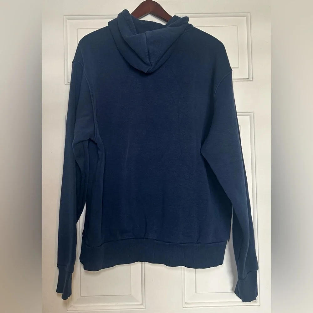 Adidas Shmoofoil Mark Gonzales Hooded Sweatshirt Navy Blue & Yellow Medium.‎